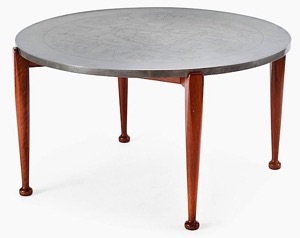 Soffbord (1/2)
Design Josef Frank
Dekor Nils Fougstedt
Art.Nr. 965 - Stockholmsbordet